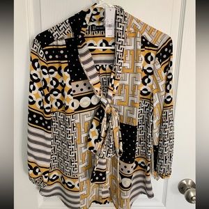 New York & Co Blouse with ties and tags